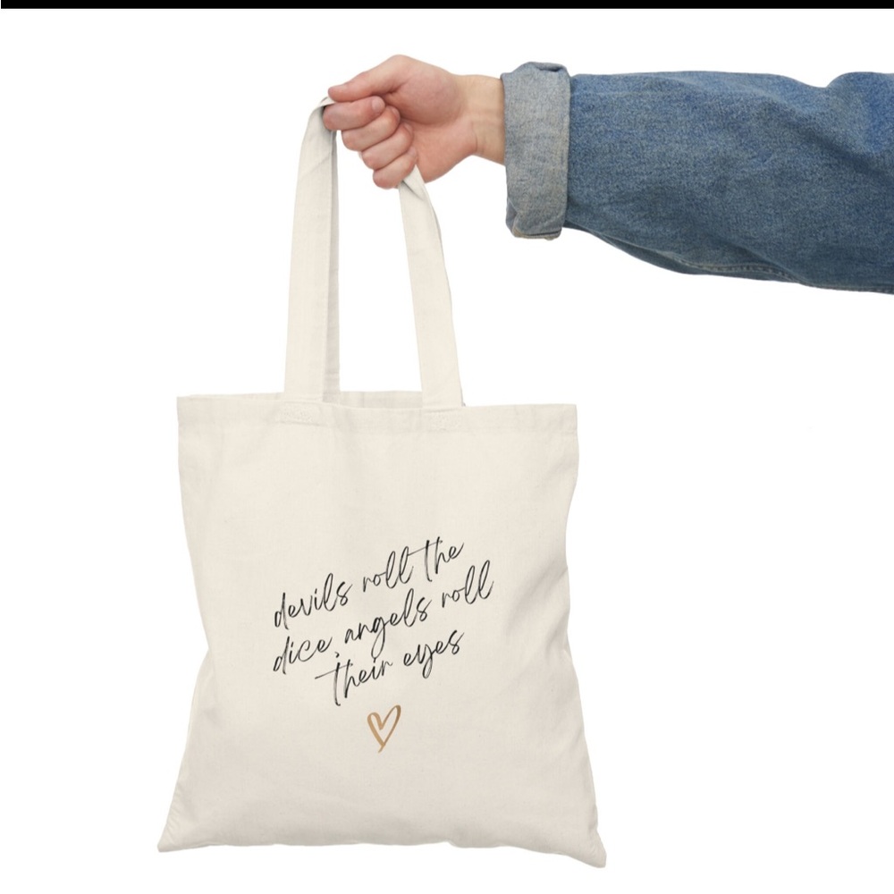 Stylish Cream Tote Bag with Cruel Summer Quote Swiftie